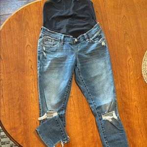 Abercrombie & Fitch Women's Ripped Skinny Maternity Jeans